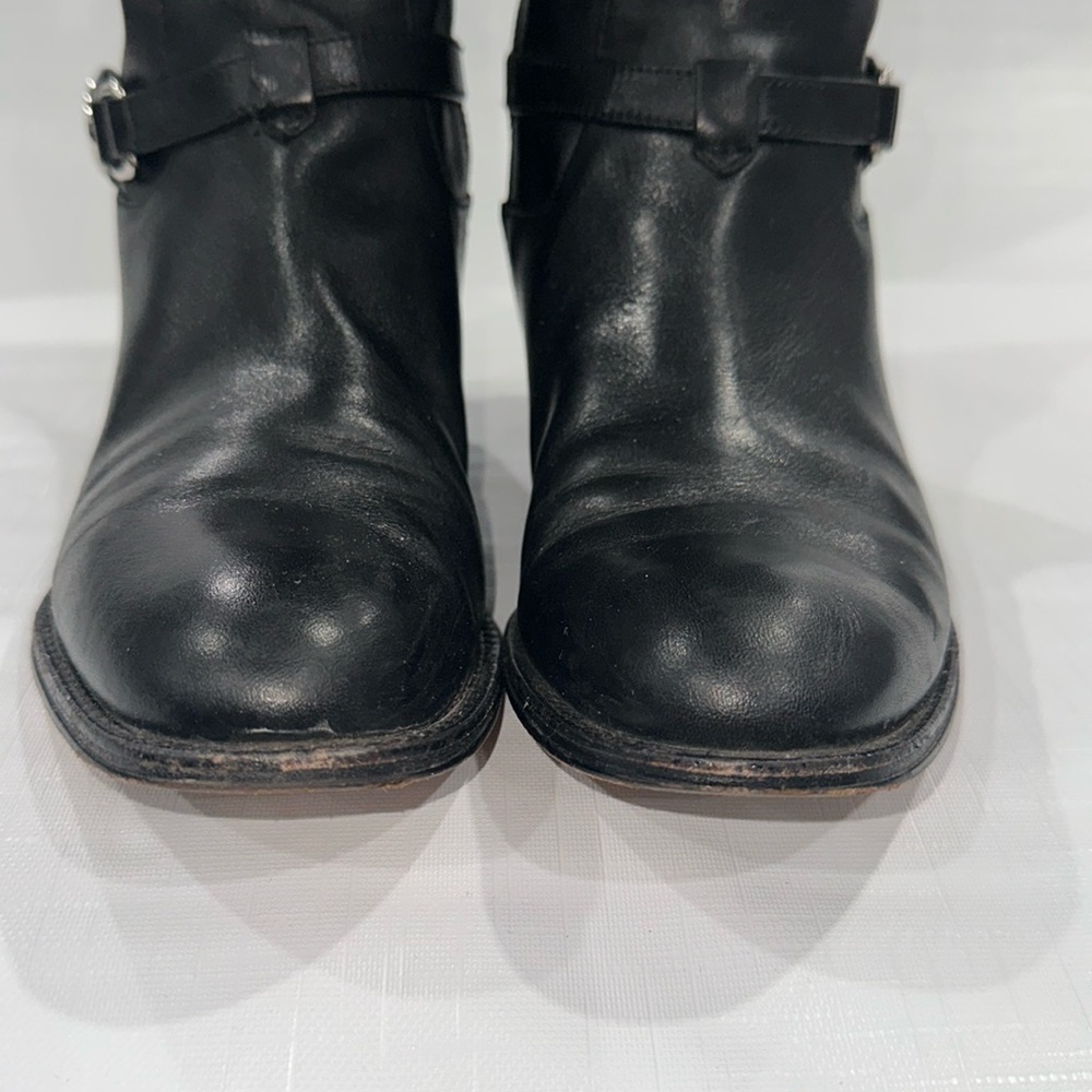 Coach Mysie Black Tall Leather Riding Boots - Picture 8 of 11
